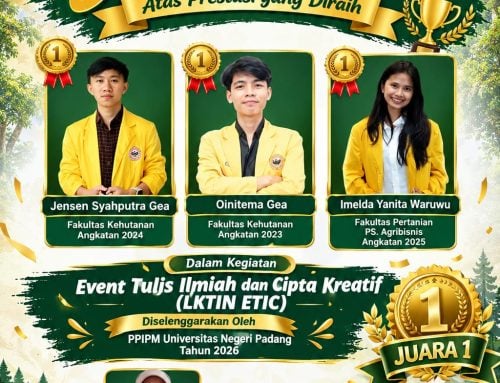 Sivitas Akademika Fakultas Kehutanan ULM Ucapkan Selamat atas Prestasi Mahasiswa di LKTIN ETIC 2026